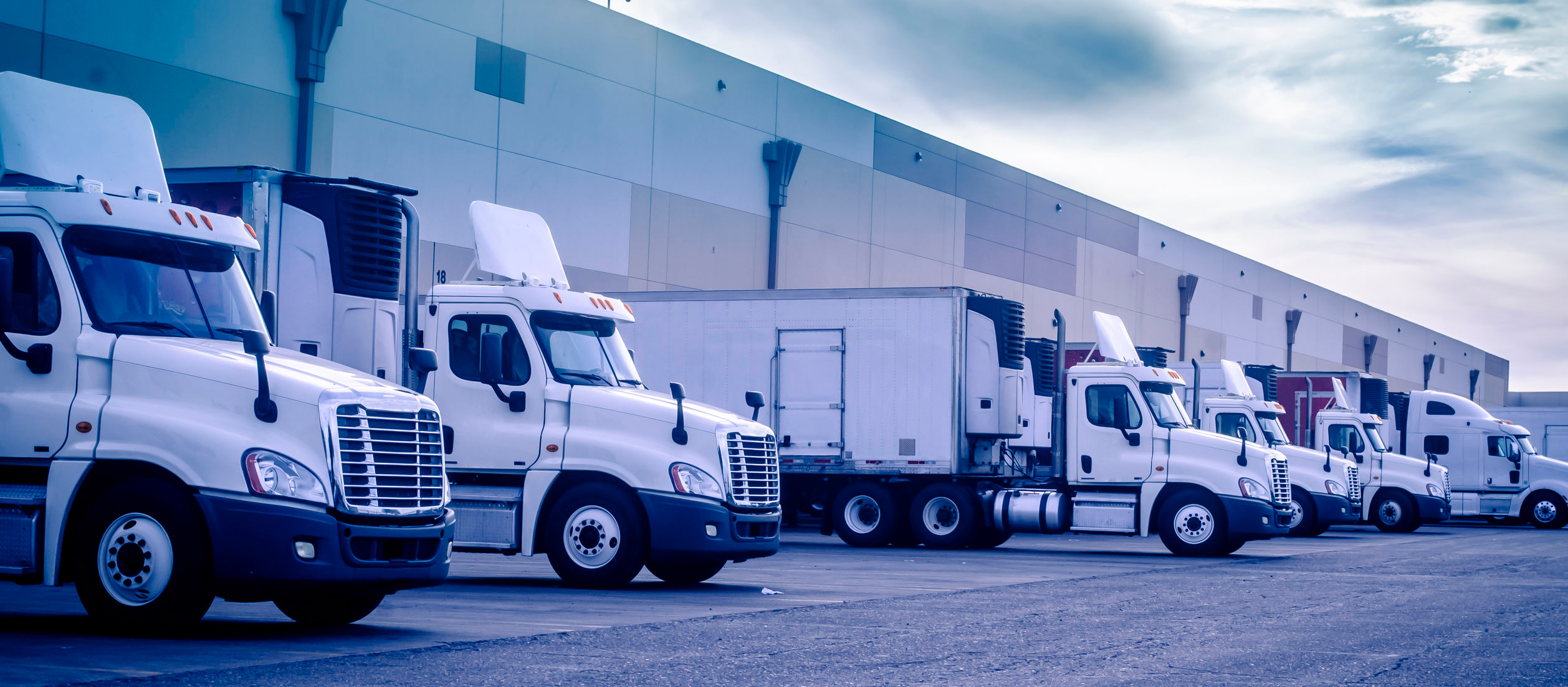 Bluejay Delivery fleet lined up at a distribution center
